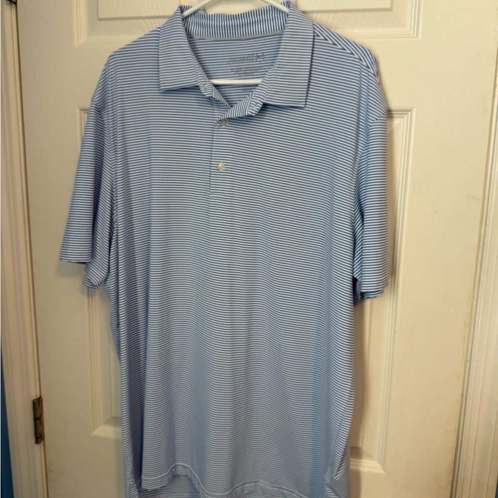 Vineyard Vines Jim Nantz Men's Performance Stripe Golf Polo Shirt XL